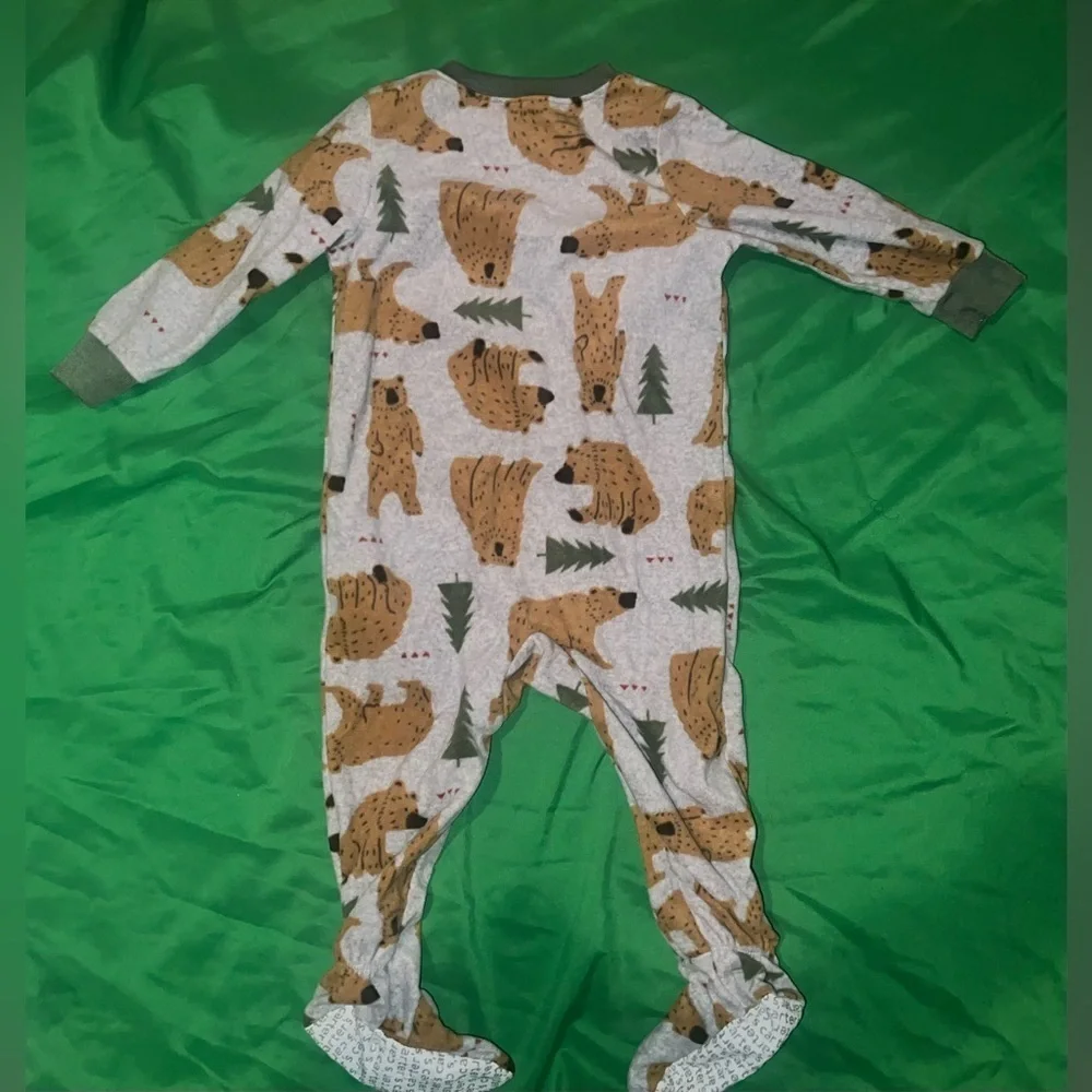 Carter's Bear and Tree Print Footed Onesie 18 Months